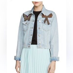 Rae Maje Embellished Denim coquette butterfly Jacket – Size 36 (Small)
